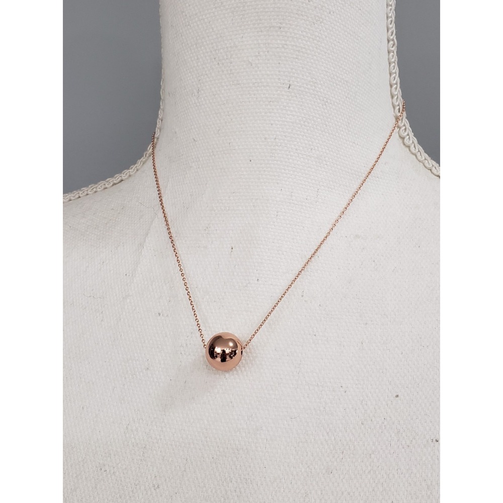 NEW Gorjana Newport BALL CHARM PENDANT Necklace Rose Gold Dainty Boho Old MOney